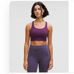 NEW W/ tags lululemon energy longline bra medium support- dramatic magenta